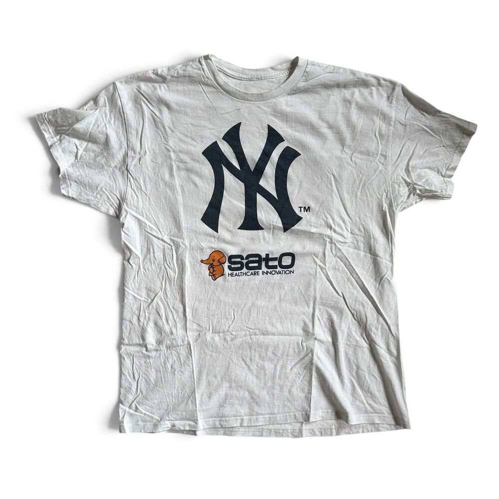 NY New York Yankees Sato Healthcare T-Shirt 6/21/2025 SGA Size XL, NYC, White